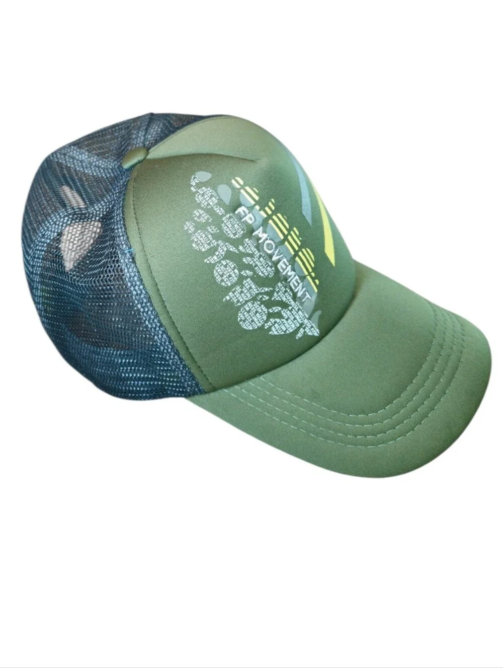 Free People Movement LA Terry Trucker Hat Olive Mesh Snapback Baseball Cap - Picture 6 of 6